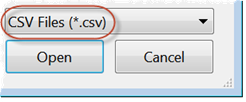 Open CSV file for pivot table